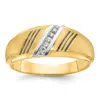 Diamond2deal 14k Yellow Gold Lab Grown Diamond Wedding Band Ring 0.05ct Clarity- Vs Color- G-h In Yellow