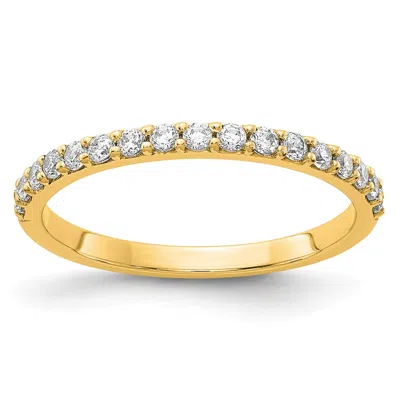 Diamond2deal 14k Yellow Gold Lab Grown Diamond Wedding Band Ring 0.33ct Clarity- Vs Color- G-h