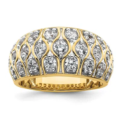Diamond2deal 14k Yellow Gold Lab Grown Diamond Wedding Band Ring 1.16ct Clarity- Vs Color- G-h