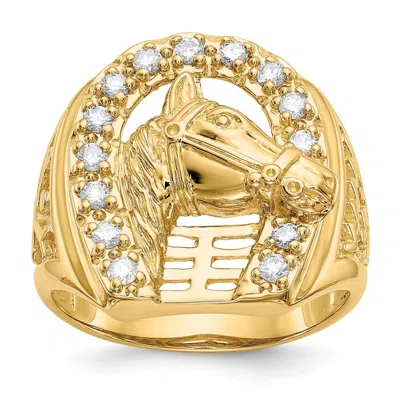 Diamond2deal 14k Yellow Gold Lab Grown Diamond Wedding Band Ring 1/2ct Clarity- Vs Color- G-h