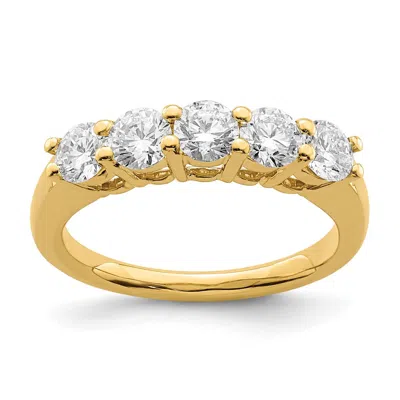Diamond2deal 14k Yellow Gold Lab Grown Diamond Wedding Band Ring 1.33ct Clarity- Vs Color- D-e