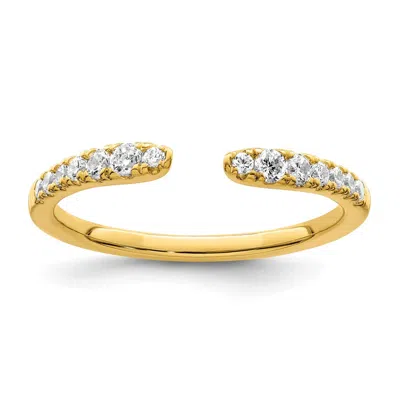 Diamond2deal 14k Yellow Gold Lab Grown Diamond Wedding Band Ring 1/4ct Clarity- Vs Color- D-e