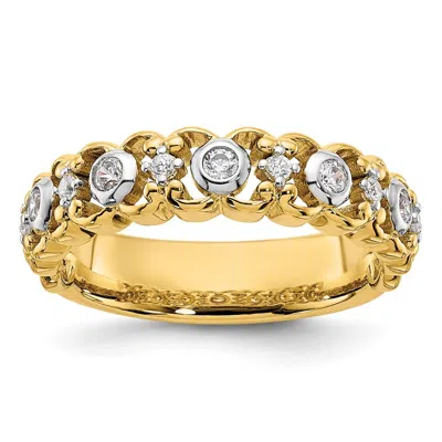 Diamond2deal 14k Yellow Gold Lab Grown Diamond Wedding Band Ring 1/4ct Clarity- Vs Color- G-h