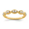 Diamond2deal 14k Yellow Gold Lab Grown Diamond Wedding Band Ring 1/4ct Clarity- Vs Color- G-h In Yellow