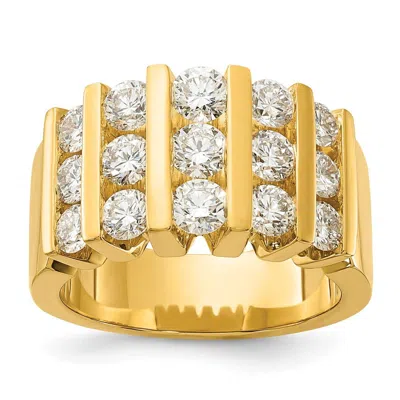 Diamond2deal 14k Yellow Gold Lab Grown Diamond Wedding Band Ring 2ct Clarity- Vs Color- G-h In Pattern