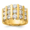 Diamond2deal 14k Yellow Gold Lab Grown Diamond Wedding Band Ring 3ct Clarity- Vs Color- G-h In Yellow