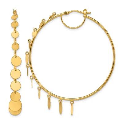 Diamond2deal 14k Yellow Gold Large 48mm Polished Hollow Hoop Earrings