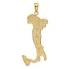 Diamond2deal 14k Yellow Gold Large Map With Italy Pendant In Yellow