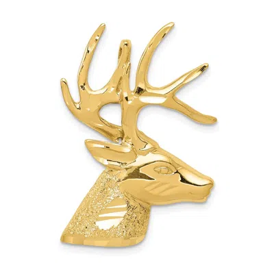Diamond2deal 14k Yellow Gold Laser Cut Deer Charm
