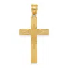 Diamond2deal 14k Yellow Gold Laser Designed Cross In Yellow
