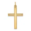Diamond2deal 14k Yellow Gold Laser Designed Cross Pendant In Yellow