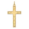 Diamond2deal 14k Yellow Gold Laser Designed Cross Pendant In Yellow