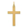 Diamond2deal 14k Yellow Gold Laser Designed Cross Pendant In Yellow