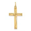 Diamond2deal 14k Yellow Gold Laser Designed Cross Pendant In Yellow