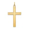 Diamond2deal 14k Yellow Gold Laser Designed Cross Pendant In Yellow
