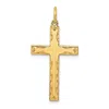 Diamond2deal 14k Yellow Gold Laser Designed Cross Pendant In Yellow