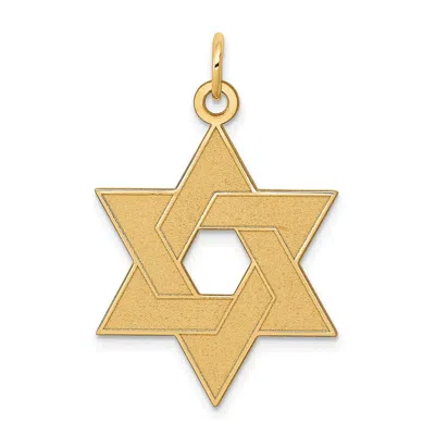 Diamond2deal 14k Yellow Gold Laser Designed Star Of David Pendant