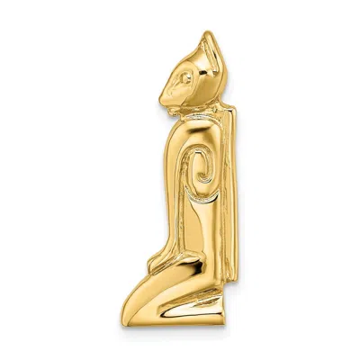 Diamond2deal 14k Yellow Gold Marco Isl Cat Slide