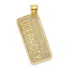 Diamond2deal 14k Yellow Gold Maryland Ocean City License Plate Charm Pendant In Gold
