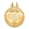 Diamond2deal 14k Yellow Gold Mizpah 2-piece Charm In Yellow