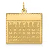 Diamond2deal 14k Yellow Gold Monday The First Day Calendar Pendant In Yellow