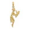 Diamond2deal 14k Yellow Gold Mother Baby Charm In Yellow