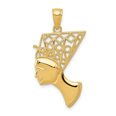 Diamond2deal 14k Yellow Gold Nefertiti Profile Pendant