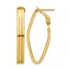 Diamond2deal 14k Yellow Gold Omega Back Hoop Earrings In Gold
