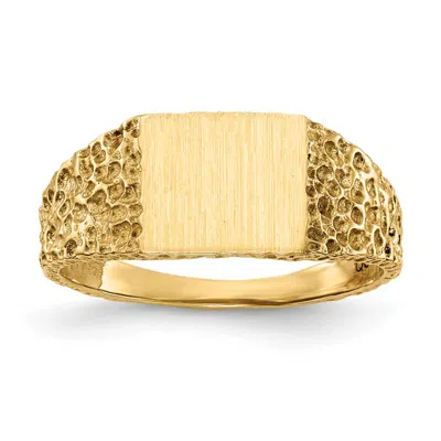 Diamond2deal 14k Yellow Gold Open Back Signet Ring