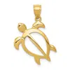 Diamond2deal 14k Yellow Gold Open Turtle Pendant In Yellow