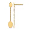 Diamond2deal 14k Yellow Gold Oval Discs Drop Dangle Earrings In Gold