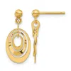 Diamond2deal 14k Yellow Gold Oval Shape Drop Dangle Earrings In Gold