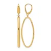 Diamond2deal 14k Yellow Gold Oval Shape Drop Dangle Earrings In Gold