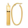Diamond2deal 14k Yellow Gold Oval Shape Hoop Earrings 35mm In Gold