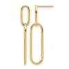 Diamond2deal 14k Yellow Gold Paperclip Drop Dangle Earrings In Gold