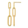 Diamond2deal 14k Yellow Gold Paperclip Link Drop Dangle Earrings In Gold