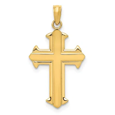 Diamond2deal 14k Yellow Gold Passion Cross Pendant