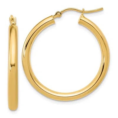 Diamond2deal 10k Gold 2mm Round Endless Hoop Earrings In Brown