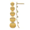 Diamond2deal 14k Yellow Gold Polished And Brushed Drop Dangle Earrings In Gold