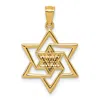 Diamond2deal 14k Yellow Gold Polished And Diamond-cut Star Of David Religious Pendant In Yellow