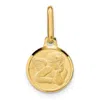 Diamond2deal 14k Yellow Gold Polished And Matte Angel Pendant In Yellow