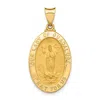 Diamond2deal 14k Yellow Gold Polished And Satin Our Lady Guadalupe Medal Hollow Pendant In Yellow