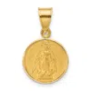Diamond2deal 14k Yellow Gold Polished And Satin Solid Miraculous Mary Plain Back Medal In Gold