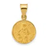 Diamond2deal 14k Yellow Gold Polished And Satin Solid Our Guardian Angel Medal In Yellow