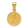 Diamond2deal 14k Yellow Gold Polished And Satin Solid Our Lady Of Perpetual Help Medal In Yellow