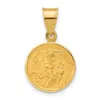 Diamond2deal 14k Yellow Gold Polished And Satin Solid St. Michael Medal In Gold