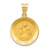 Diamond2deal 14k Yellow Gold Polished And Satin St. Anne Medal Hollow Pendant In Yellow