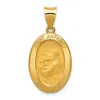 Diamond2deal 14k Yellow Gold Polished And Satin St. Anthony Medal Hollow Pendant In Yellow