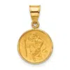 Diamond2deal 14k Yellow Gold Polished And Satin St. Christopher Medal In Yellow