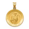 Diamond2deal 14k Yellow Gold Polished And Satin St Francis Of Assisi Medal Hollow Pendant In Yellow
